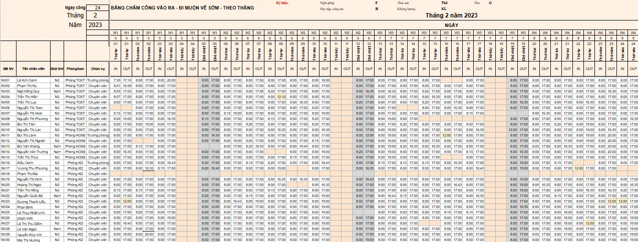 file bảng chấm công tự động