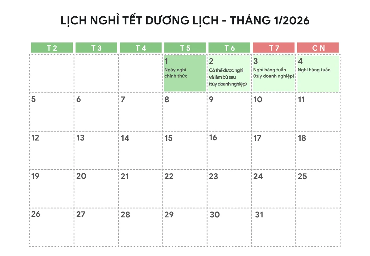 lịch nghỉ tết
