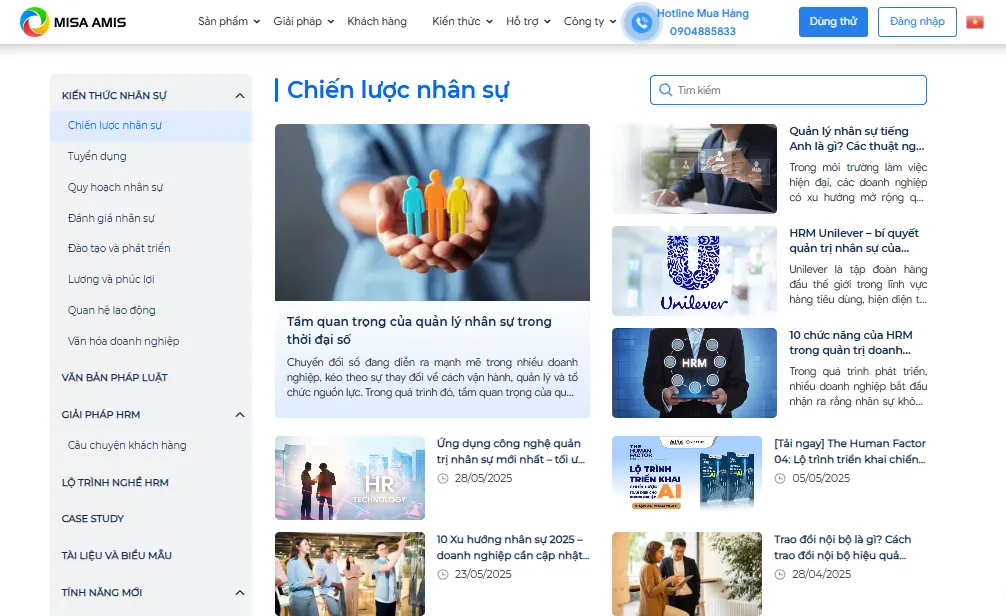 website quản lý nhân sự