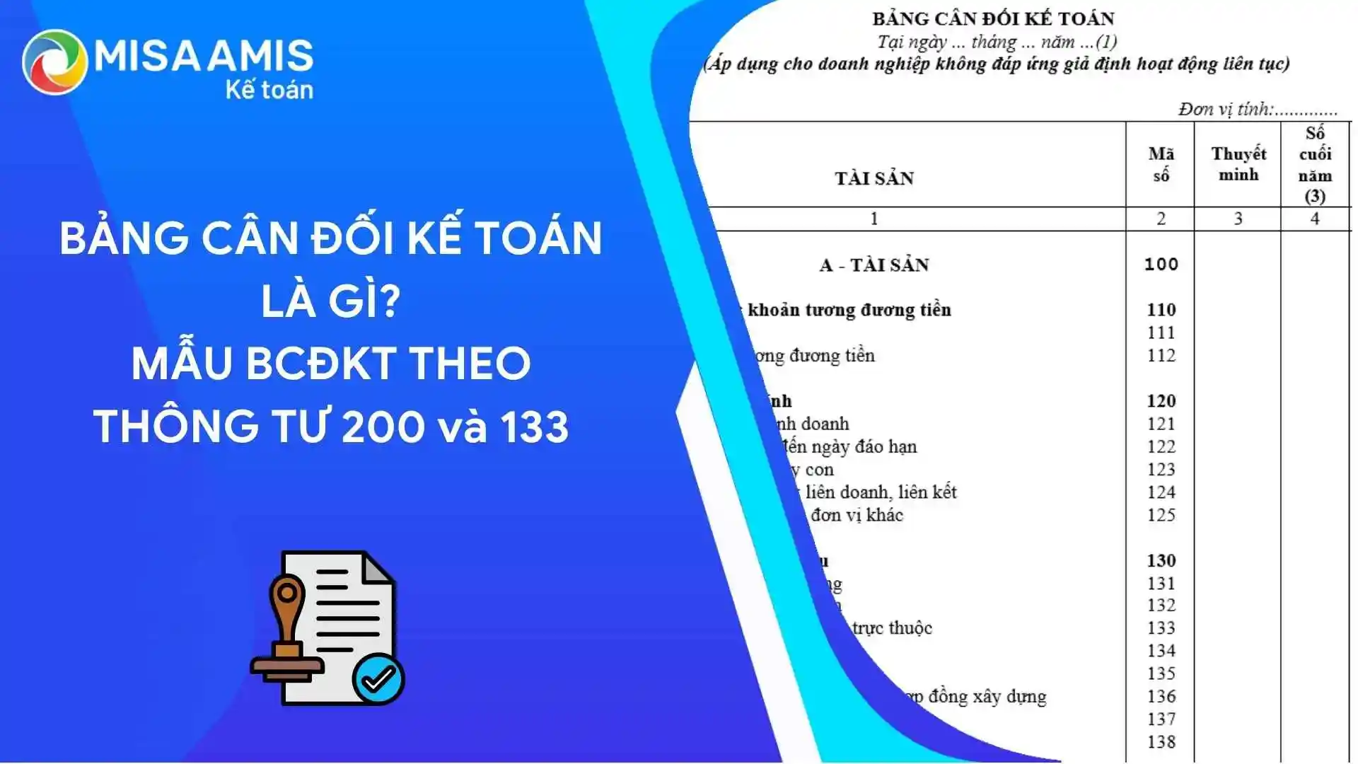 bảng cân đối kế toán là gì