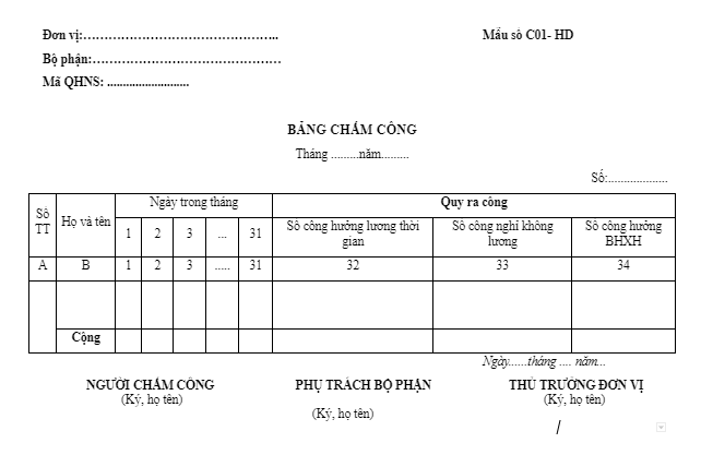 File chấm công