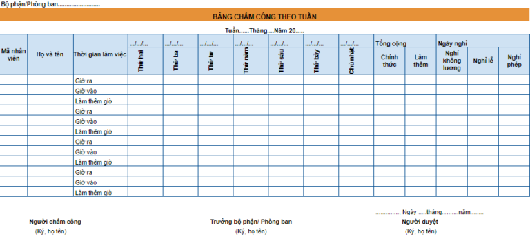 File chấm công