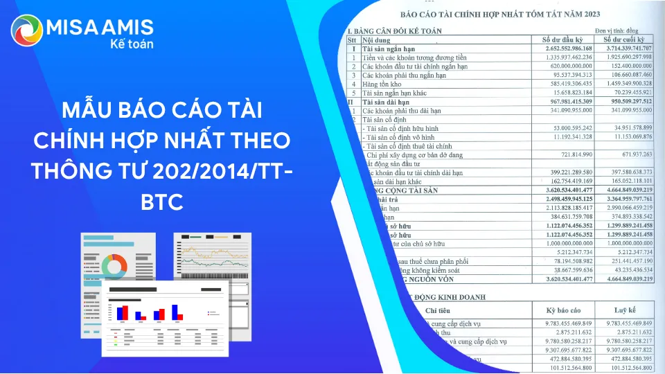 mẫu báo cáo tài chính hợp nhất
